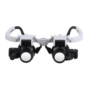 Headband Head-Mounted Repair LED Lamp Light Magnifying Glass Magnifier Loupe